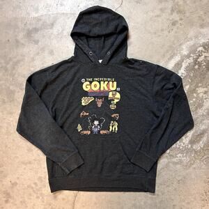 Vintage-Inspired Goku Hoodie Graphic Pullover Anime Streetwear Sz L